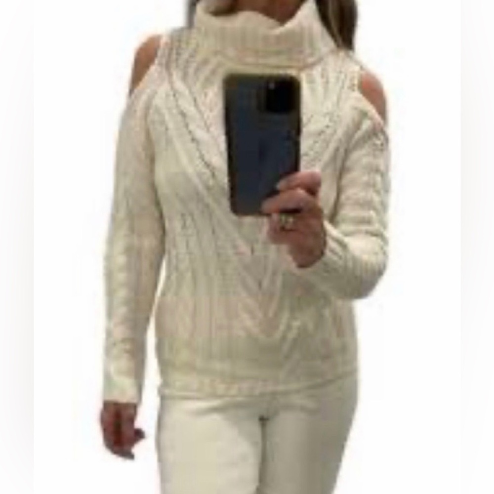 American Rag cold shoulder sweater